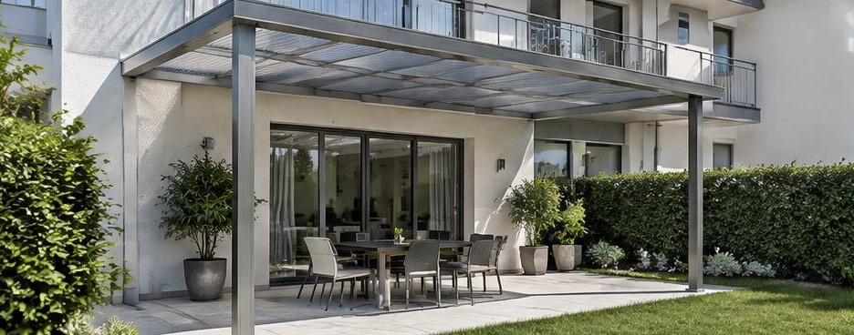 Auvent sur patio de maison