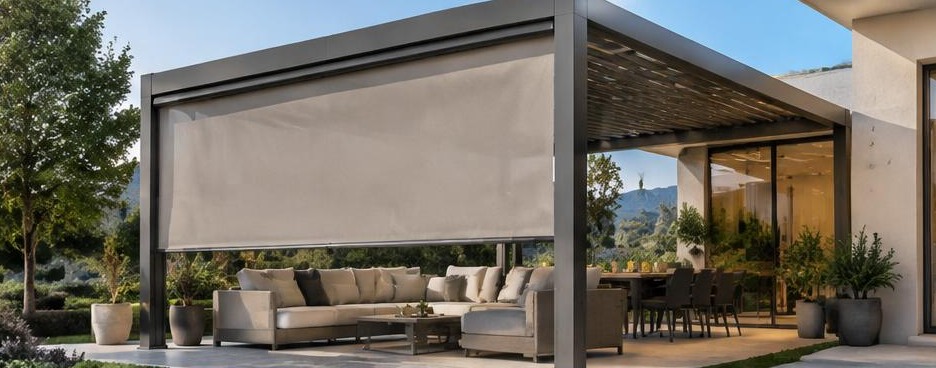 Store latéral pour terrasse de pergola