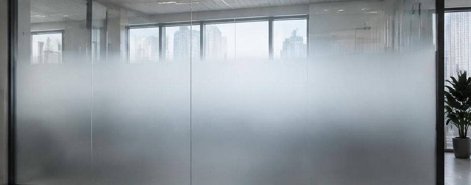 Effet dégradé dépoli sur cloison vitrée