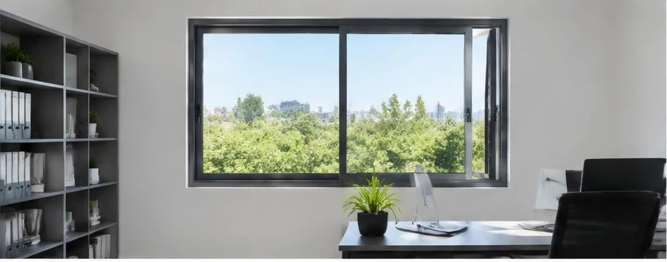 Fenêtre aluminium coulissante — configuration contemporaine 05