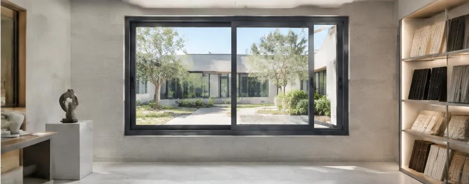 Fenêtre aluminium coulissante — configuration contemporaine 10