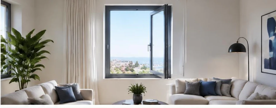 Fenêtre aluminium à la française — configuration contemporaine 02