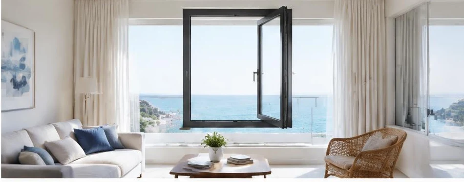 Fenêtre aluminium à la française — configuration contemporaine 06