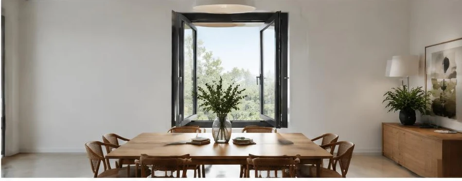 Fenêtre aluminium à la française — configuration contemporaine 08