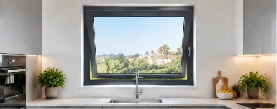 Fenêtre aluminium oscillo-battante — configuration contemporaine 01