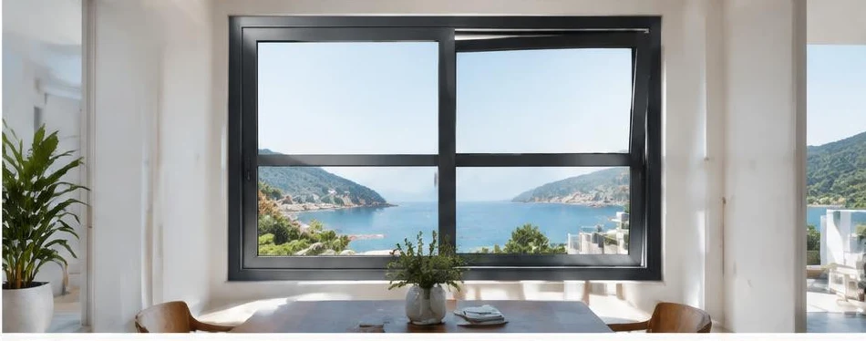 Fenêtre aluminium oscillo-coulissante — configuration contemporaine 06