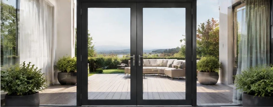 Porte aluminium à la française — configuration contemporaine 04