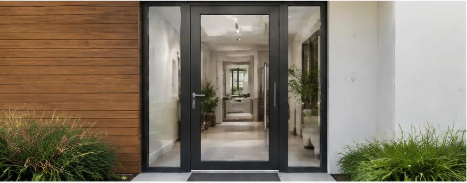Porte aluminium à la française — configuration contemporaine 05