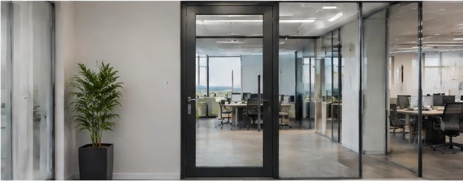 Porte aluminium à la française — configuration contemporaine 06