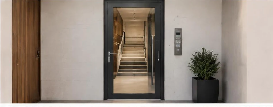 Porte aluminium à la française — configuration contemporaine 08