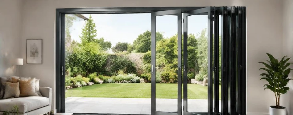 Porte aluminium pliable — configuration contemporaine 01