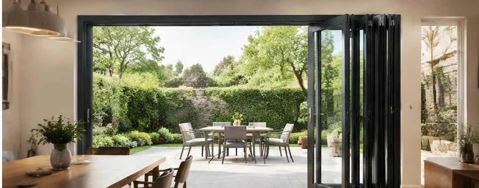 Porte aluminium pliable — configuration contemporaine 02