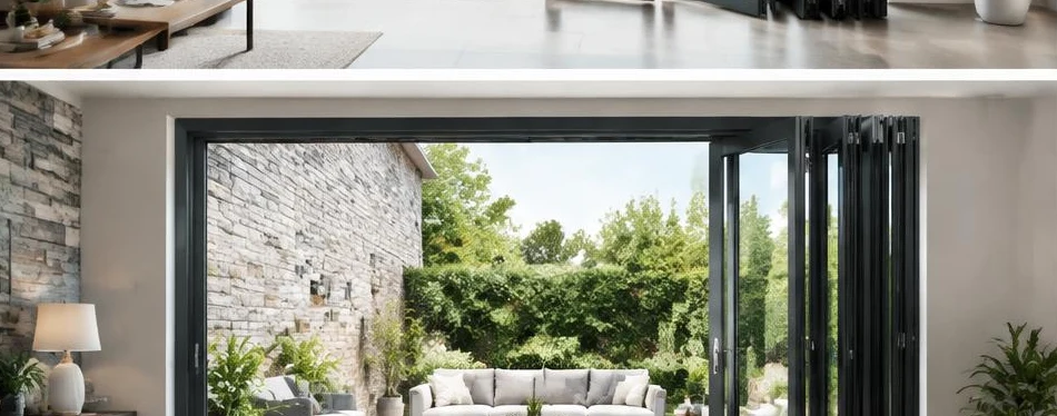 Porte aluminium pliable — configuration contemporaine 03