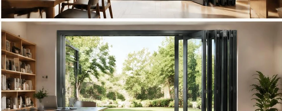 Porte aluminium pliable — configuration contemporaine 04