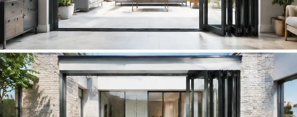 Porte aluminium pliable — configuration contemporaine 05