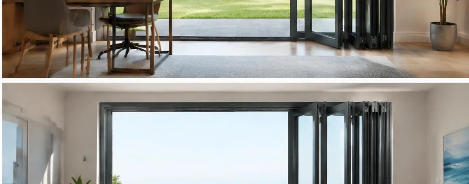 Porte aluminium pliable — configuration contemporaine 06