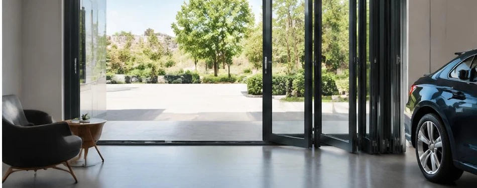 Porte aluminium pliable — configuration contemporaine 10