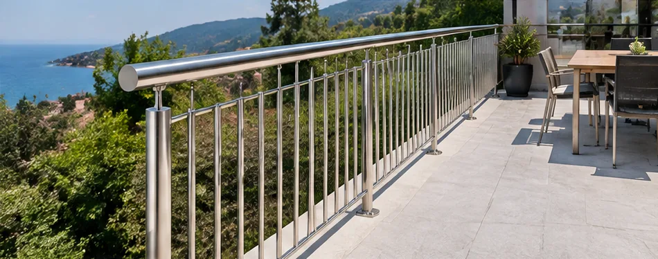 Balustrade 100 % inox — modèle 04