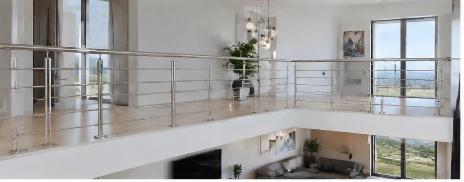 Balustrade 100 % inox — configuration contemporaine 05