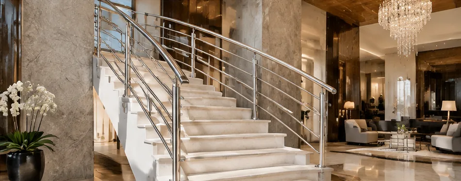 Balustrade 100 % inox — modèle 06