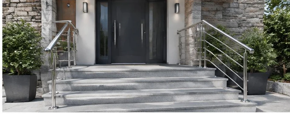 Balustrade 100 % inox — configuration contemporaine 06