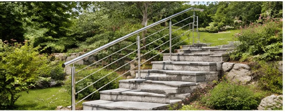 Balustrade 100 % inox — configuration contemporaine 07