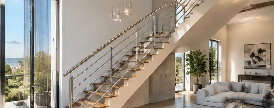Balustrade 100 % inox — modèle 08