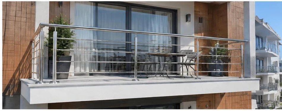 Balustrade 100 % inox — configuration contemporaine 08