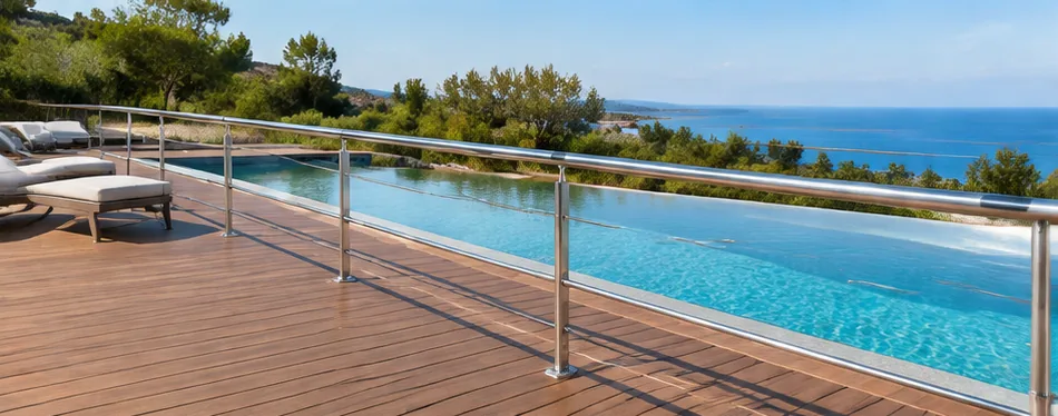 Balustrade 100 % inox — modèle 09
