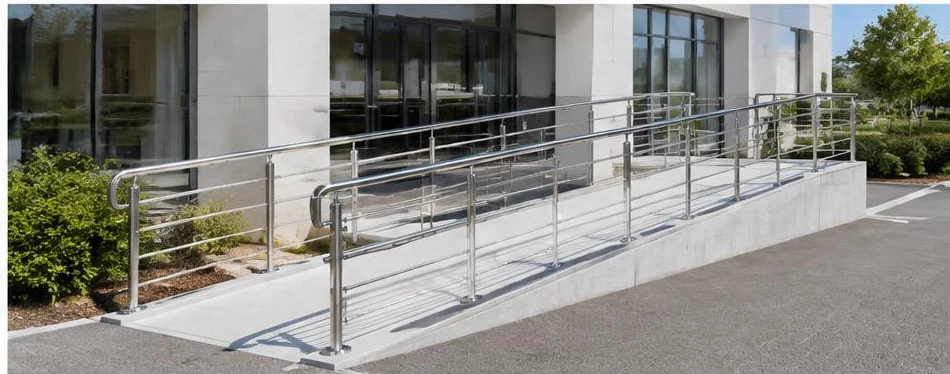 Balustrade 100 % inox — configuration contemporaine 10