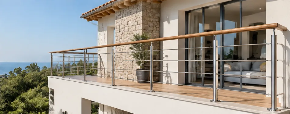 Balustrade 100 % inox — modèle 10