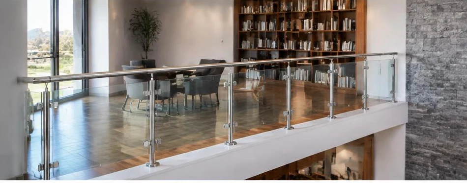 Garde-corps inox combiné verre — configuration contemporaine 05