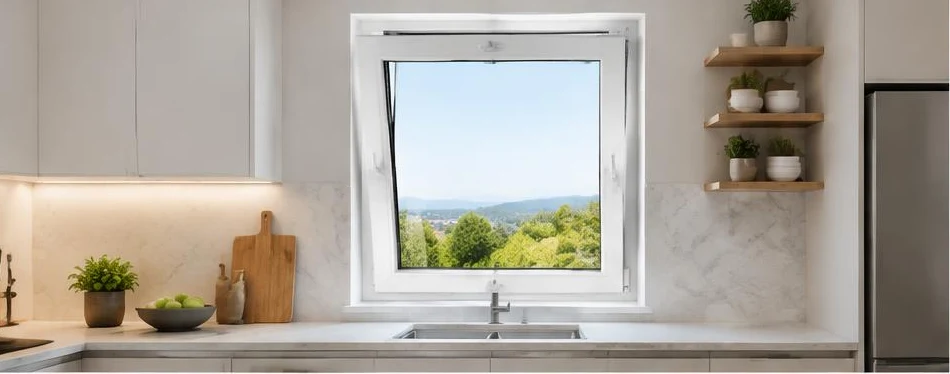 Fenêtre PVC oscillo-battante — configuration contemporaine 01