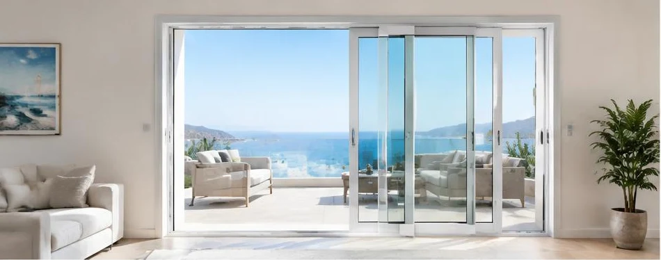 Porte PVC coulissante — configuration contemporaine 01