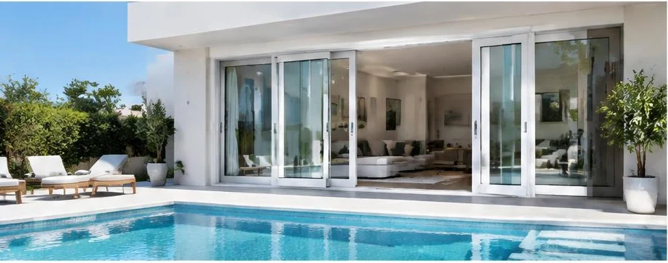 Porte PVC coulissante — configuration contemporaine 03