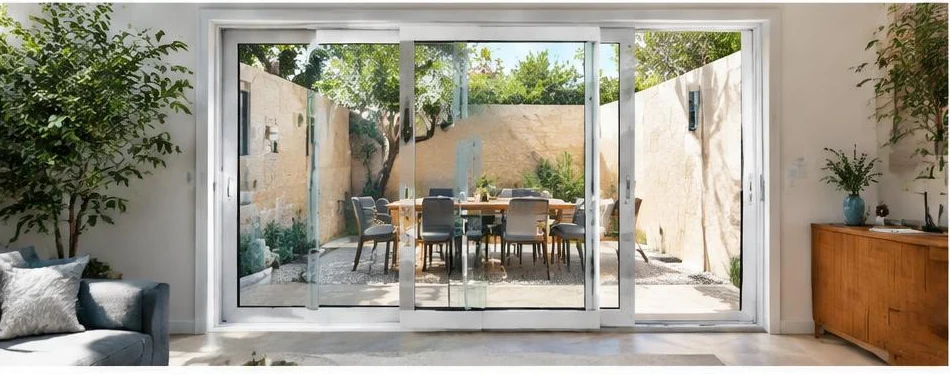 Porte PVC coulissante — configuration contemporaine 07