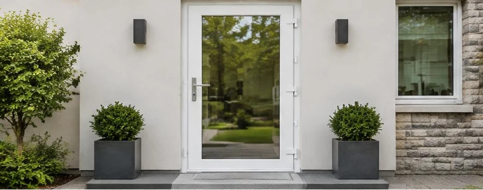 Porte PVC à la française — configuration contemporaine 01