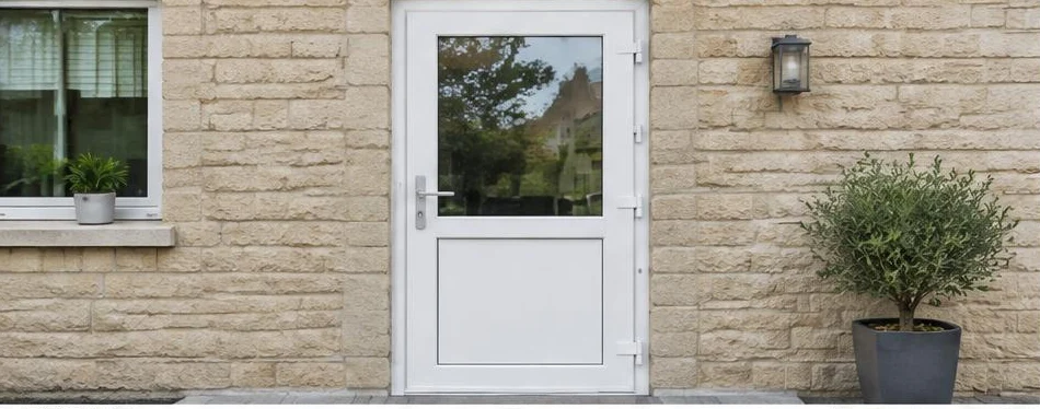 Porte PVC à la française — configuration contemporaine 03