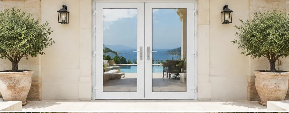 Porte PVC à la française — configuration contemporaine 07