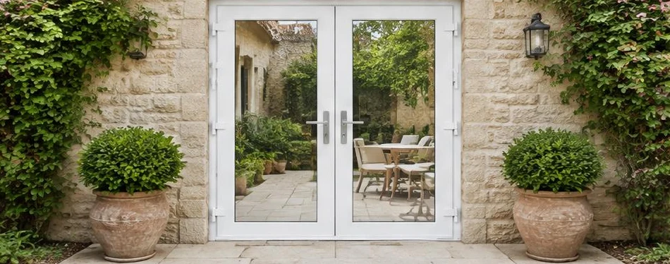 Porte PVC à la française — configuration contemporaine 09