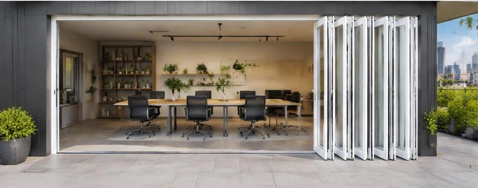 Porte PVC pliable — configuration contemporaine 07
