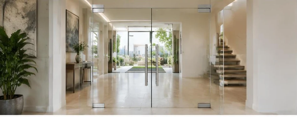 Porte Clarit en verre sans cadre — configuration contemporaine 03