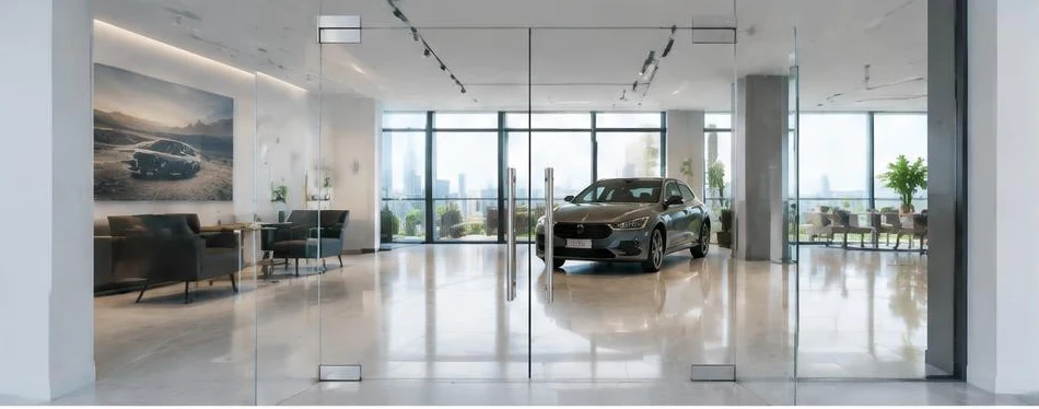 Porte Clarit en verre sans cadre — configuration contemporaine 05