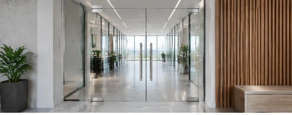 Porte Clarit en verre sans cadre — configuration contemporaine 08