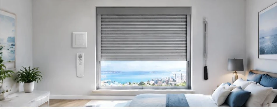 Volet roulant à commande électrique et manuelle — configuration contemporaine 02